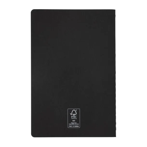  A5 FSC® standard softcover notebook - XD Collection Black 