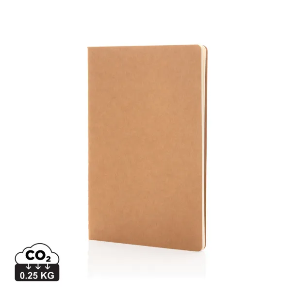  A5 FSC® standard softcover notebook - XD Collection Brown 