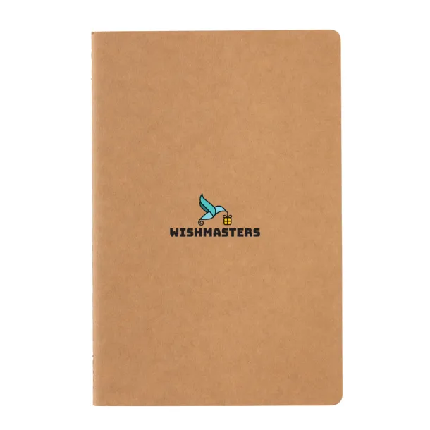  A5 FSC® standard softcover notebook - XD Collection Brown 