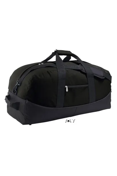 SOL'S STADIUM 72 TWO COLOUR 600D POLYESTER TRAVEL/SPORTS BAG - SOL'S Black