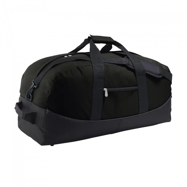 SOL'S STADIUM 72 TWO COLOUR 600D POLYESTER TRAVEL/SPORTS BAG - SOL'S Black