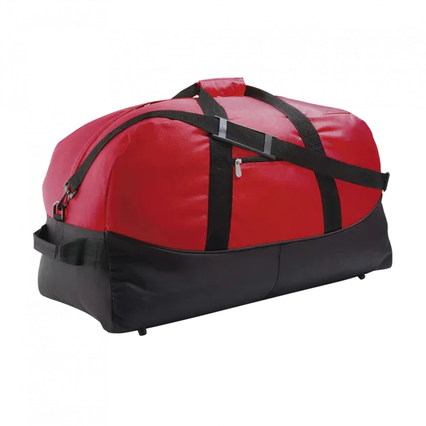 SOL'S STADIUM 72 TWO COLOUR 600D POLYESTER TRAVEL/SPORTS BAG - SOL'S Red