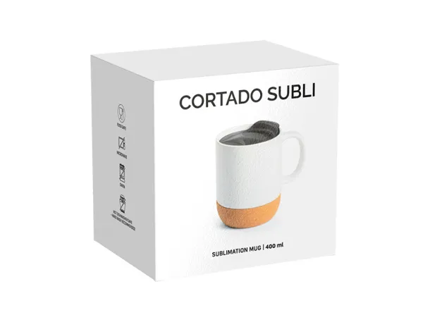 CORTADO SUBLI Keramička šalica za sublimaciju, 400 ml - CASTELLI Bijela