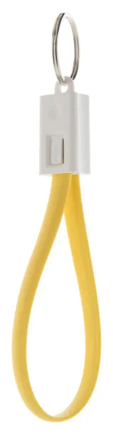 Pirten USB cable keyring Yellow White