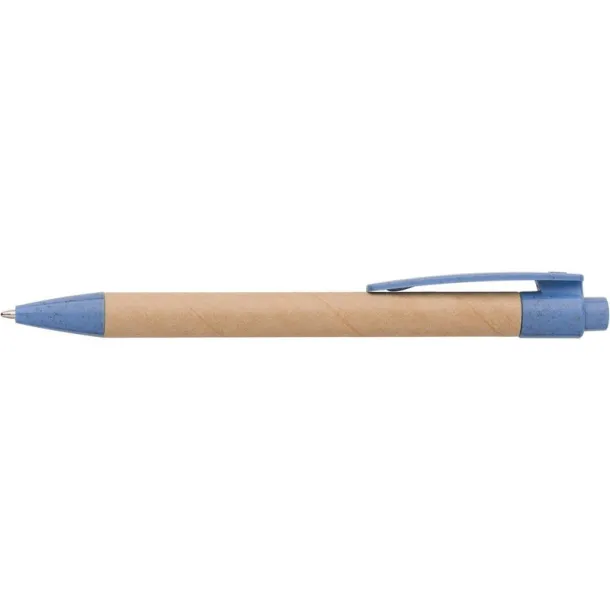  Cardboard and wheat straw ball pen blue