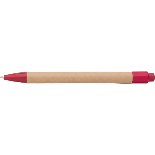  Cardboard and wheat straw ball pen red