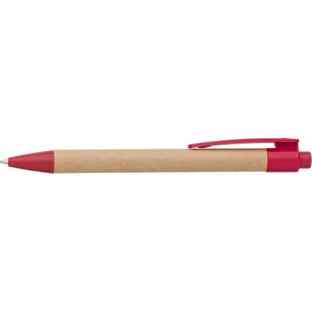  Cardboard and wheat straw ball pen red