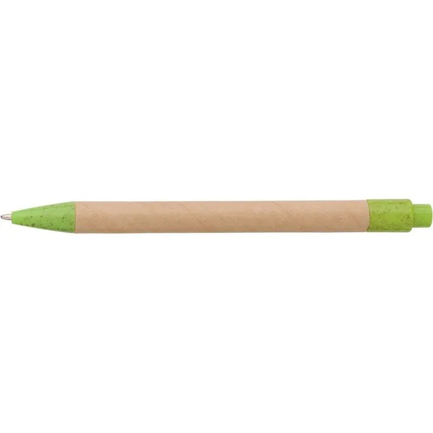  Cardboard and wheat straw ball pen light green