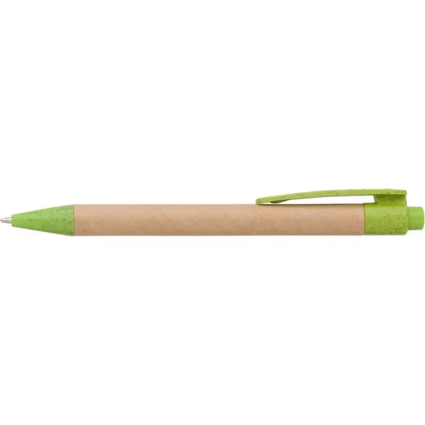  Cardboard and wheat straw ball pen light green