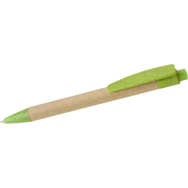  Cardboard and wheat straw ball pen light green