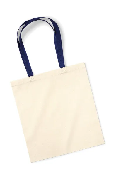  Bag for Life - Contrast Handles, 140 g/m² - Westford Mill Natural French Navy