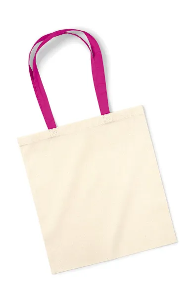  Bag for Life - Contrast Handles, 140 g/m² - Westford Mill Prirodna Fuchsia