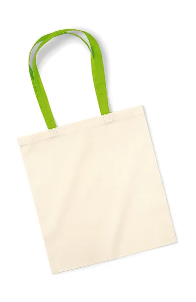  Bag for Life - Contrast Handles, 140 g/m² - Westford Mill Prirodna Lime Green