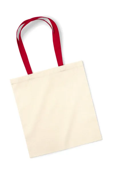  Bag for Life - Contrast Handles, 140 g/m² - Westford Mill Natural Classic Red