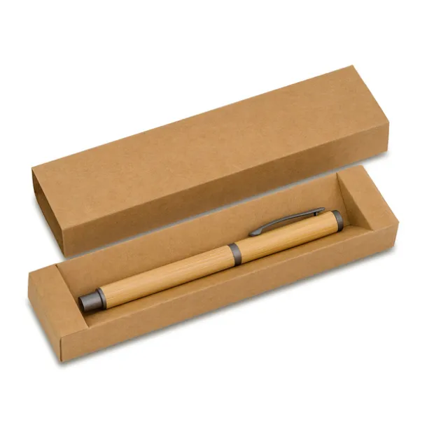 MACHINO bamboo ballpen in a box Beige