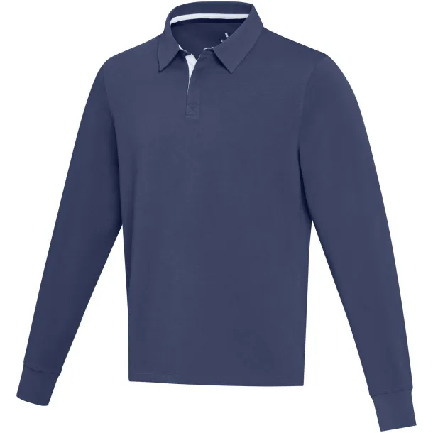 Clyde unisex organska polo majica s dugim rukavima, 280 g/m2 - Elevate NXT Mornarsko plava