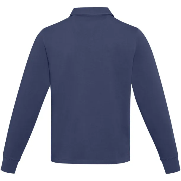 Clyde unisex organska polo majica s dugim rukavima, 280 g/m2 - Elevate NXT Mornarsko plava