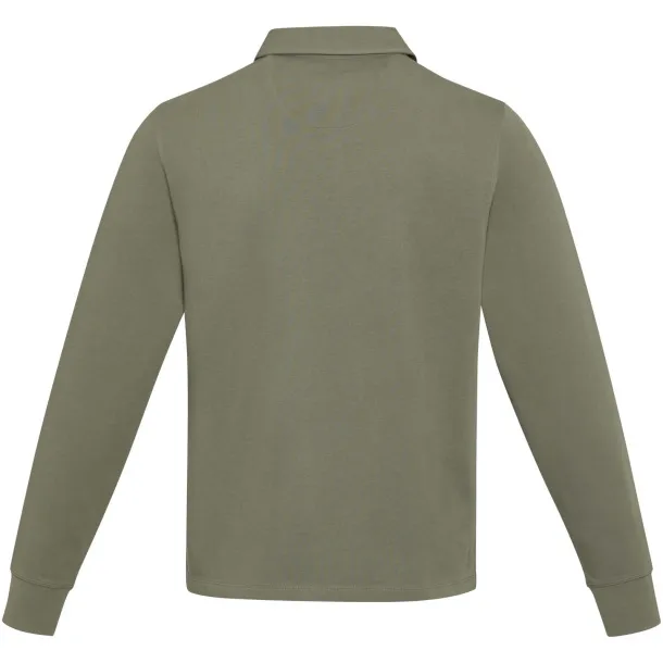 Clyde unisex organska polo majica s dugim rukavima, 280 g/m2 - Elevate NXT Zelena