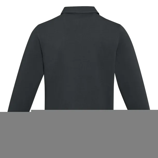 Clyde unisex organska polo majica s dugim rukavima, 280 g/m2 - Elevate NXT Crna