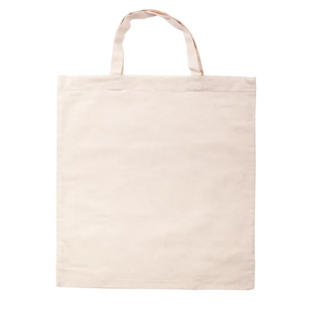 COTTON SHORT shopping bag from cotton, 140 g/m² Beige