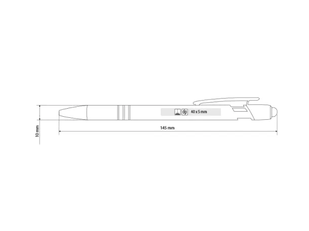 ARMADA TOUCH Metal `touch` ball pen Crna