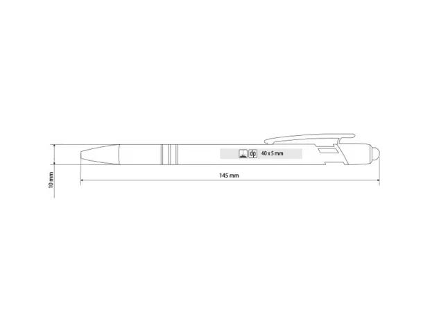 ARMADA TOUCH Metal `touch` ball pen Crna