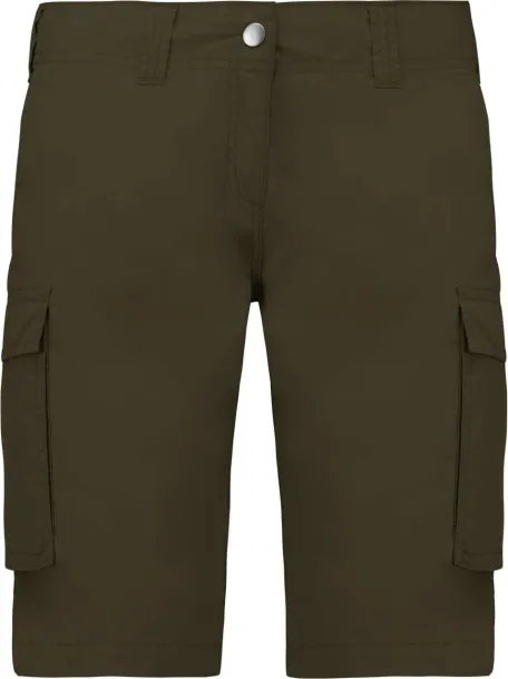  Ženske lagane bermuda hlače s više džepova, 140 g/m2 - Kariban Light Khaki