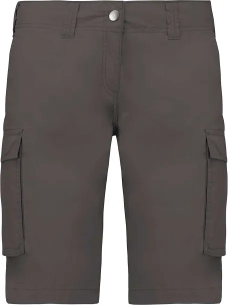  LADIES' LIGHTWEIGHT MULTIPOCKET BERMUDA SHORTS - Kariban Light Charcoal