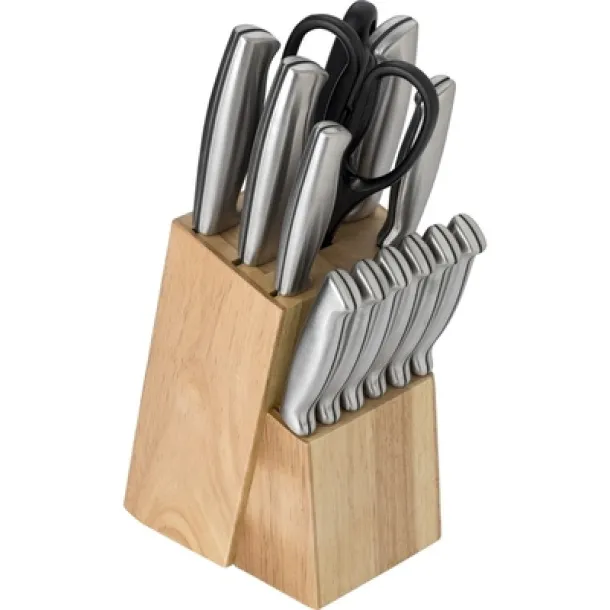  Kitchen knives set wood