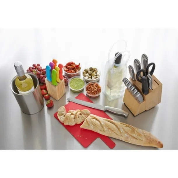  Kitchen knives set wood