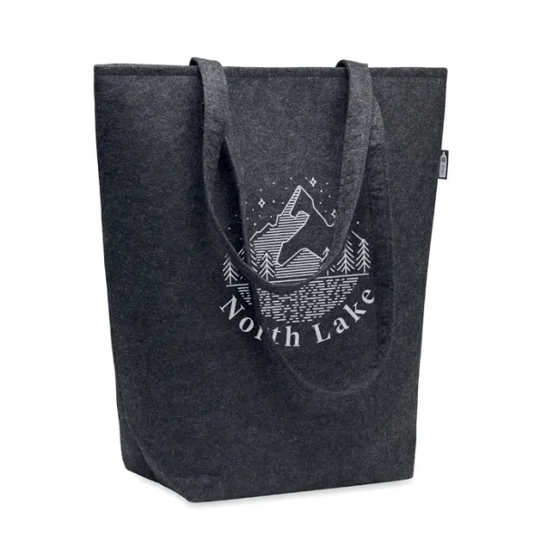 NATA RPET felt event/shopping bag stone grey