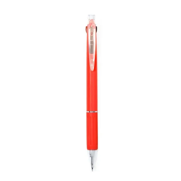  Erasable ball pen, multicolour ink, mechanical pencil Crvena