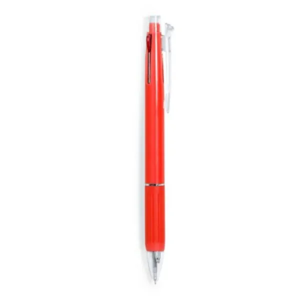  Erasable ball pen, multicolour ink, mechanical pencil Crvena