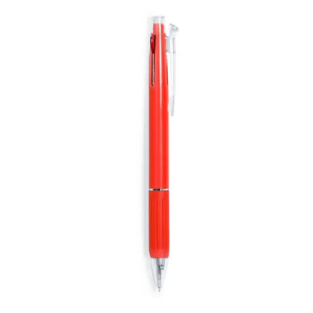  Erasable ball pen, multicolour ink, mechanical pencil red