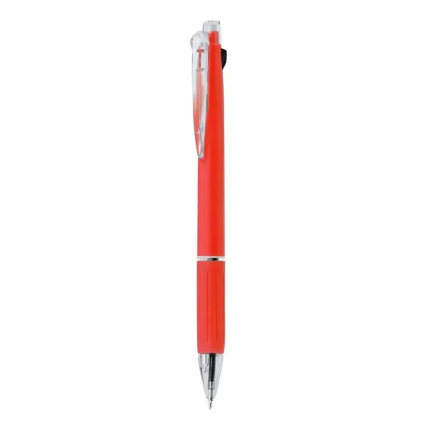  Erasable ball pen, multicolour ink, mechanical pencil Crvena