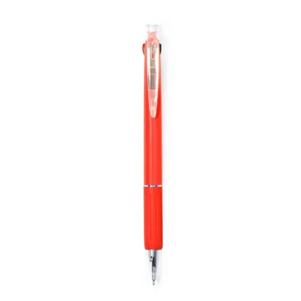 Erasable ball pen, multicolour ink, mechanical pencil Crvena