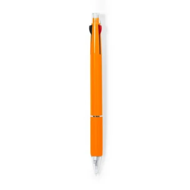  Erasable ball pen, multicolour ink, mechanical pencil orange