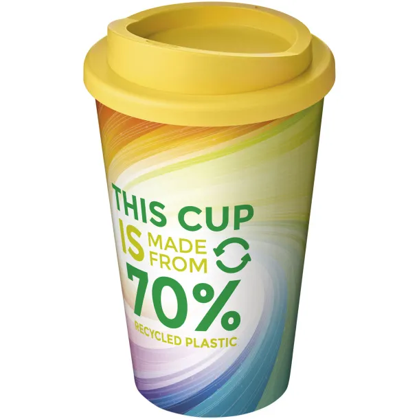 Brite-Americano® Eco 350 ml insulated tumbler - Unbranded Yellow