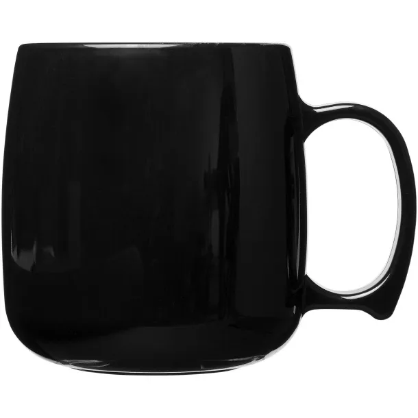 Classic 300 ml plastic mug Solid black