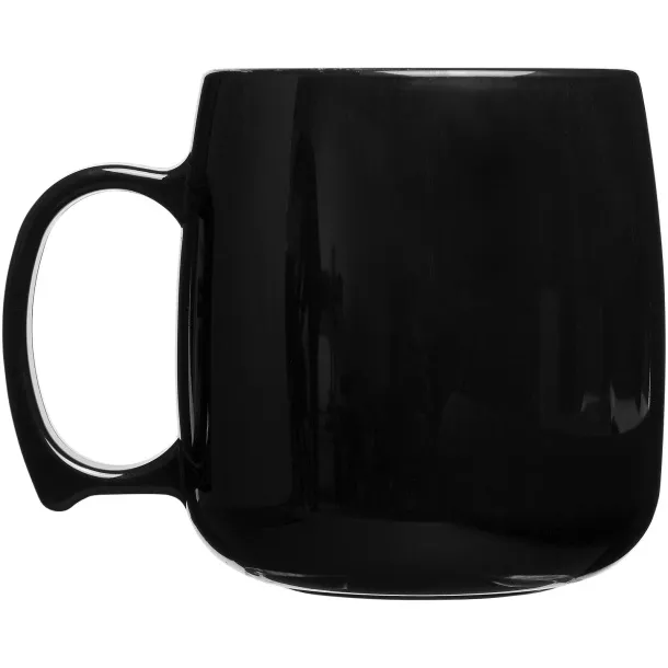 Classic 300 ml plastic mug Solid black