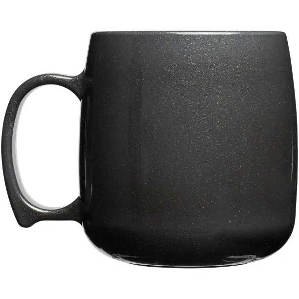 Classic 300 ml plastic mug Transparent black