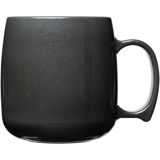 Classic 300 ml plastic mug Transparent black