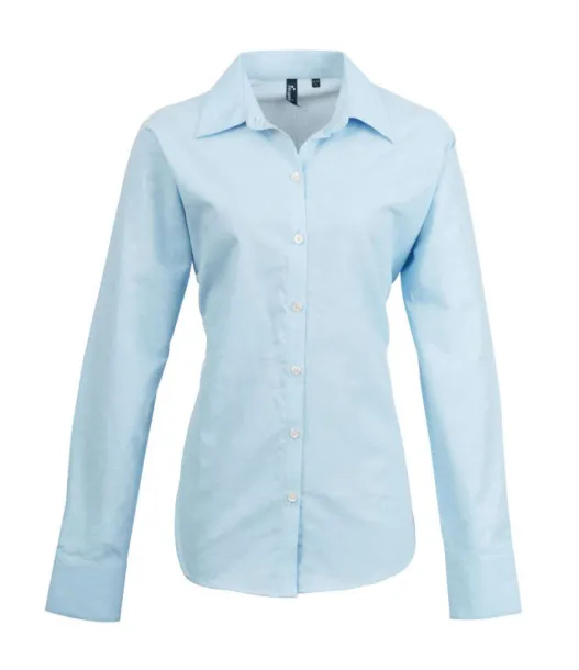  WOMEN'S LONG SLEEVE SIGNATURE OXFORD BLOUSE - Premier Light Blue