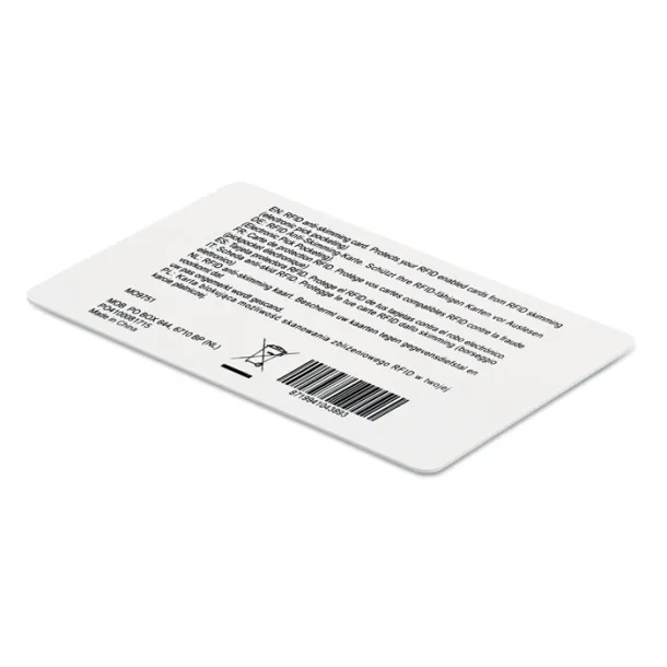 CUSTOS RFID Anti-skimming card White