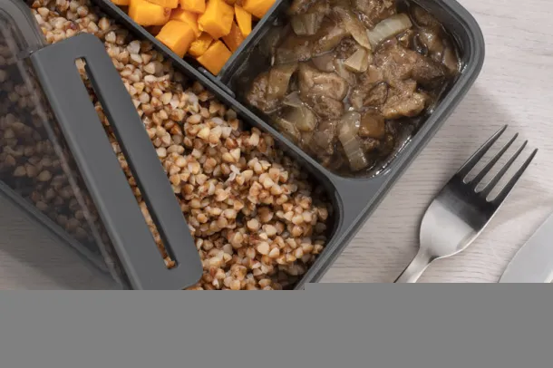  Food container DUO 1100 ml Grafitna
