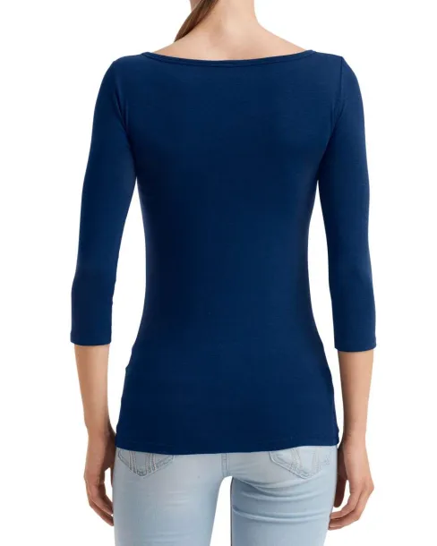  WOMEN'S STRETCH 3/4 SLEEVE TEE - Anvil Navy