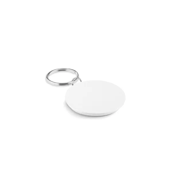 PIN KEY Small pin button key ring White