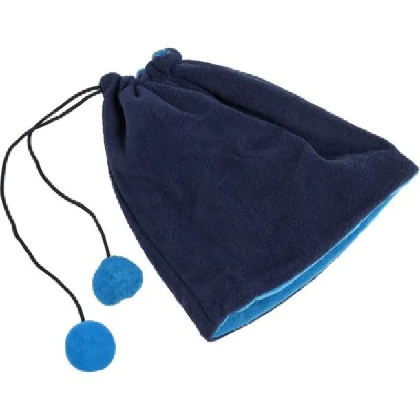  Neck warmer and hat, 2 in 1 navy blue