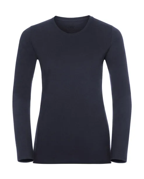  Ladies Long Sleeve HD T - Russell  French Navy