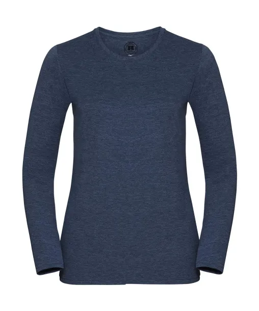  Ladies Long Sleeve HD T - Russell  Bright Navy Marl